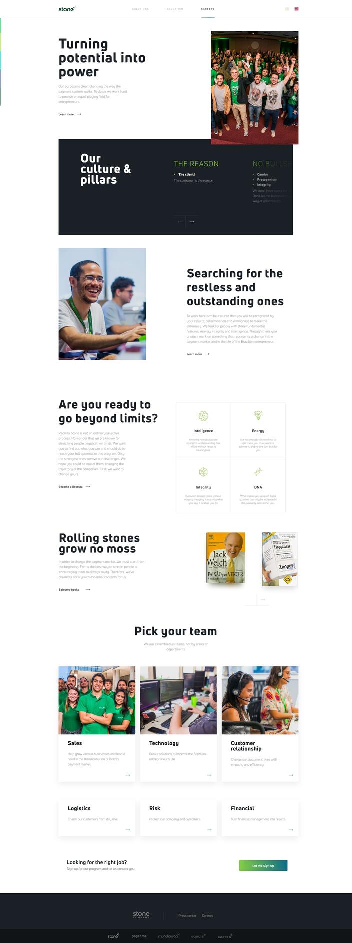 Careers page